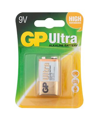 GP Ultra Alkaline 9V Battery 1 Pack