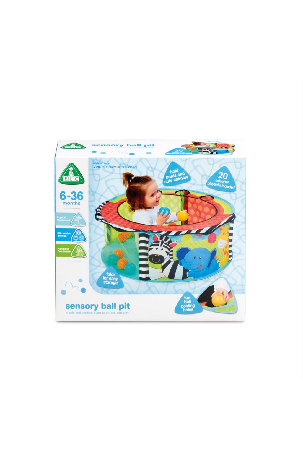 ELC Baby Sensory Ball Pit 20 Balls playmats activity centres