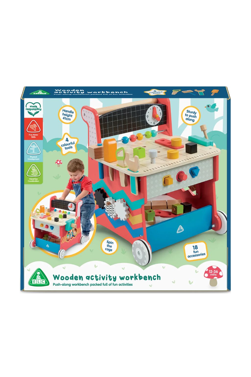 ELC Wooden Activity Workbench wooden toys