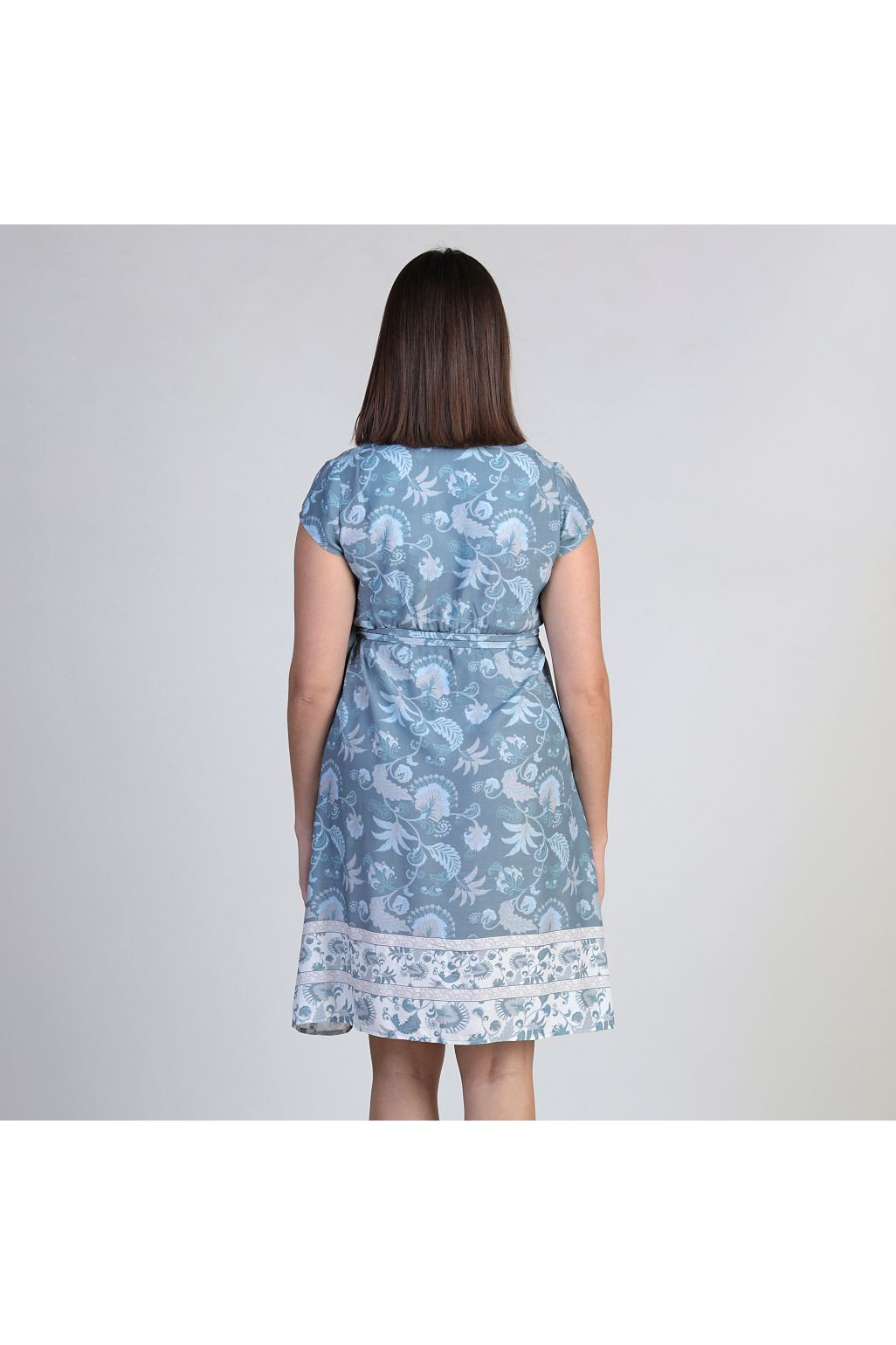 Ohma! Rochie imprimată de maternitate parte peste parte