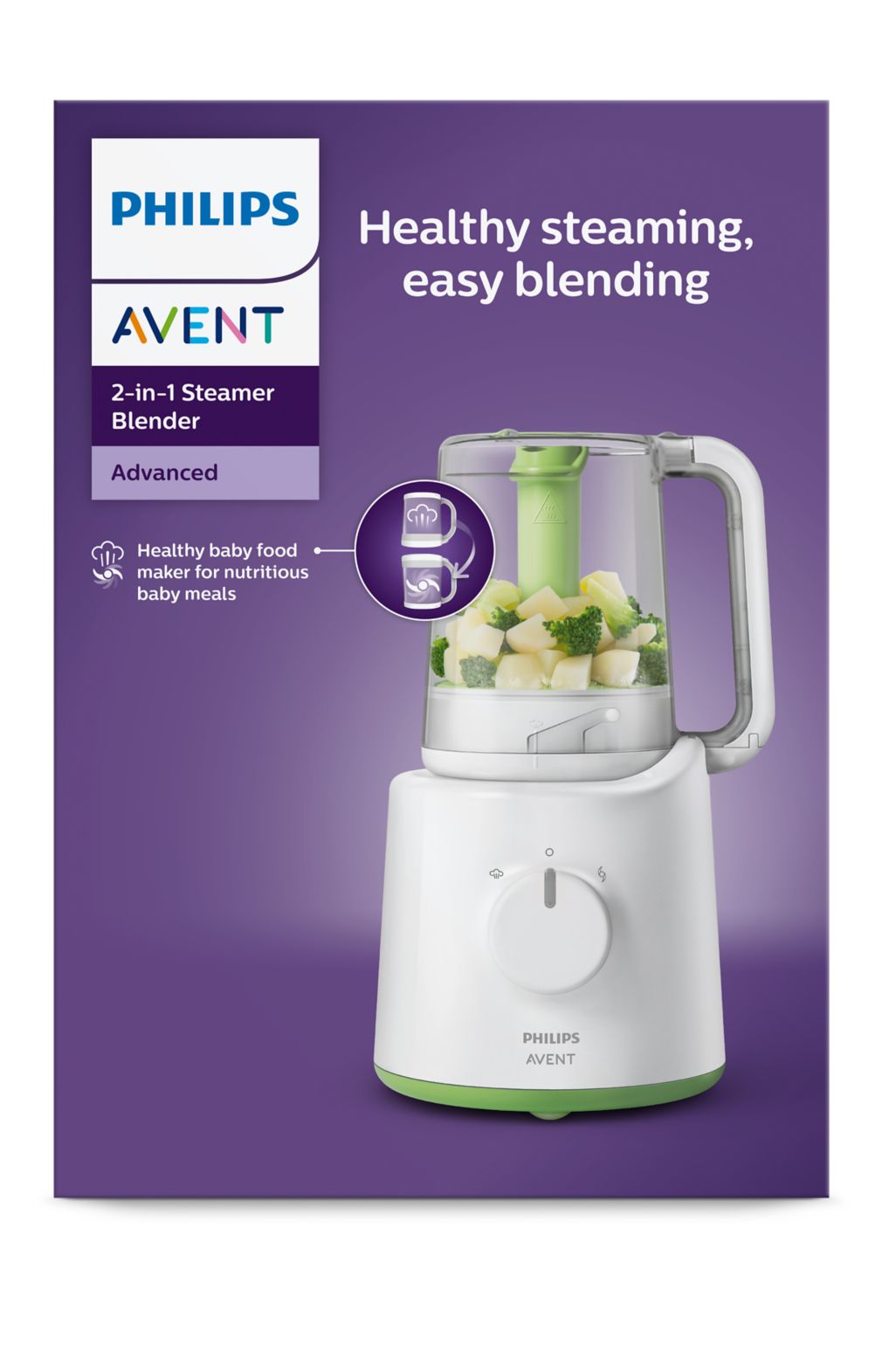 Philips Avent 2 in 1 healthy baby food maker food preparation