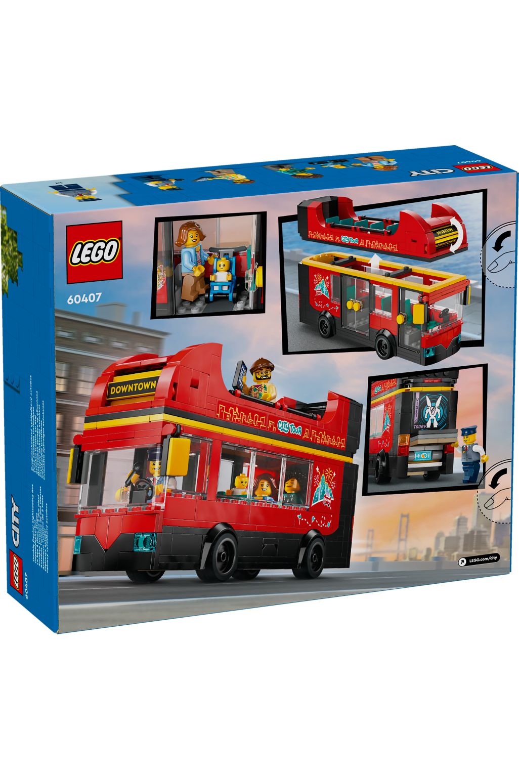 LEGO City Red Double Decker Sightseeing Bus bricks