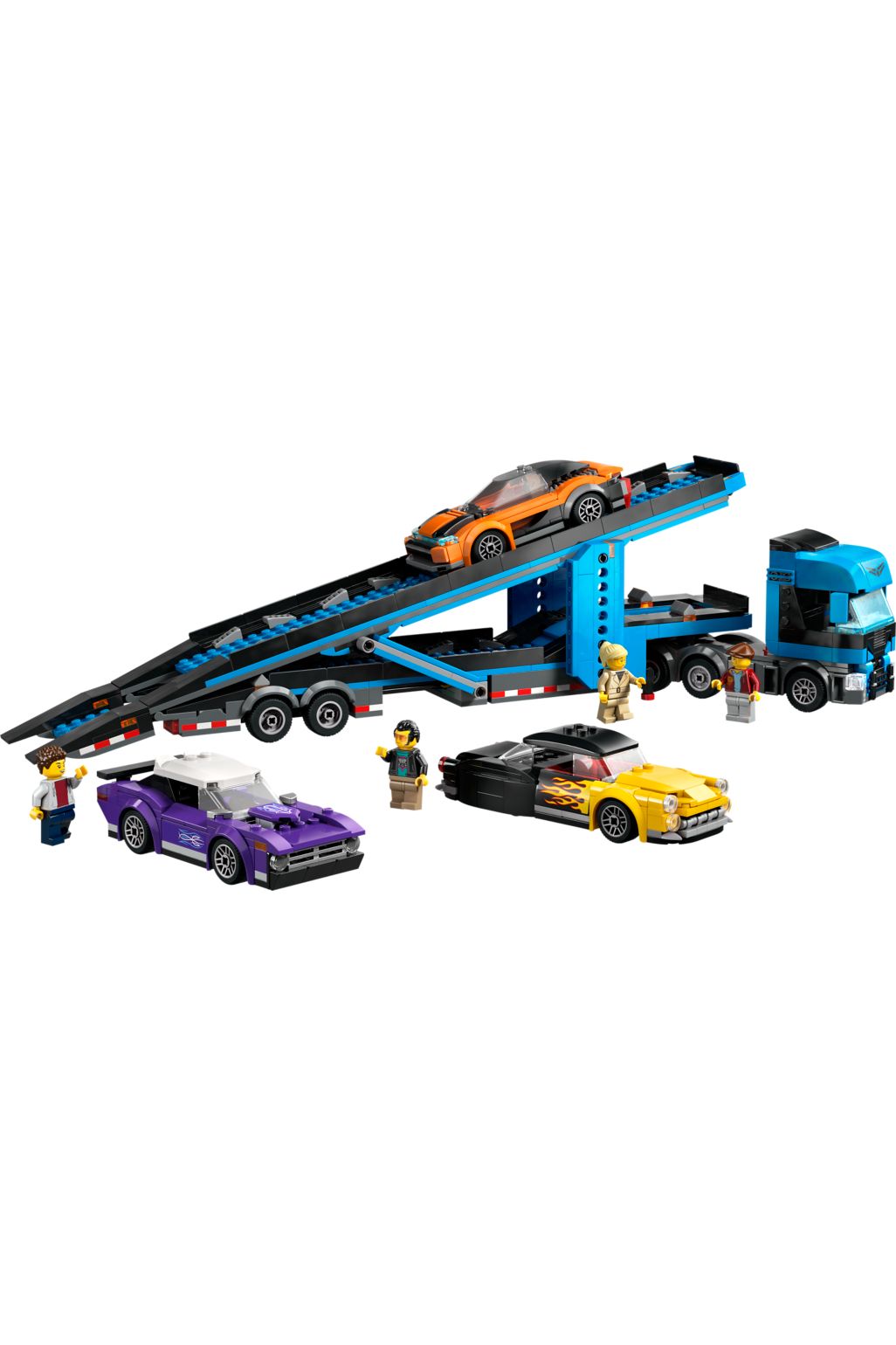 LEGO City Car Transporter Truck with Sports Cars bricks