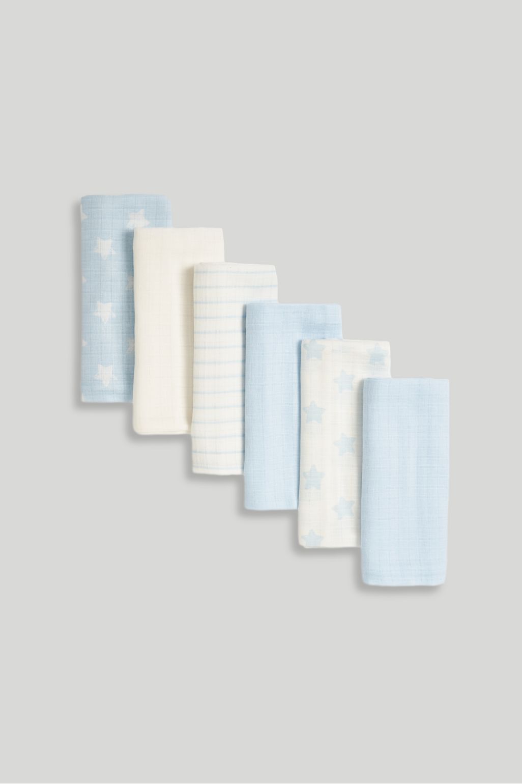 museline albastre mothercare - set 6 buc