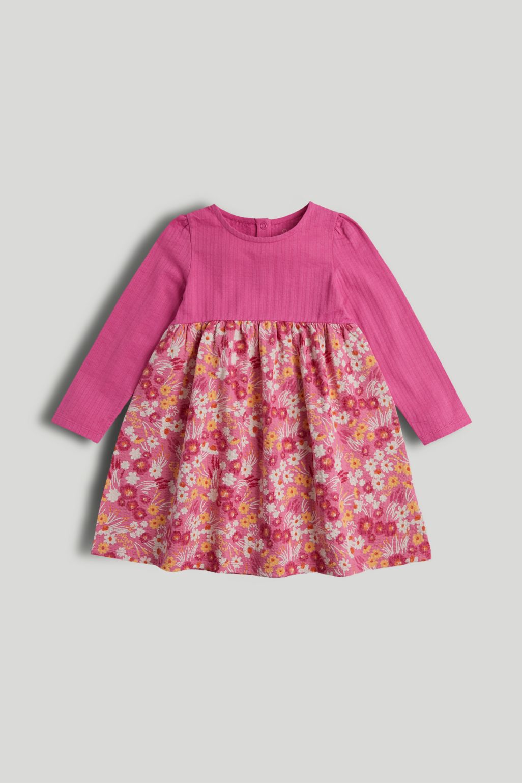 Rochie două piese din bumbac roz