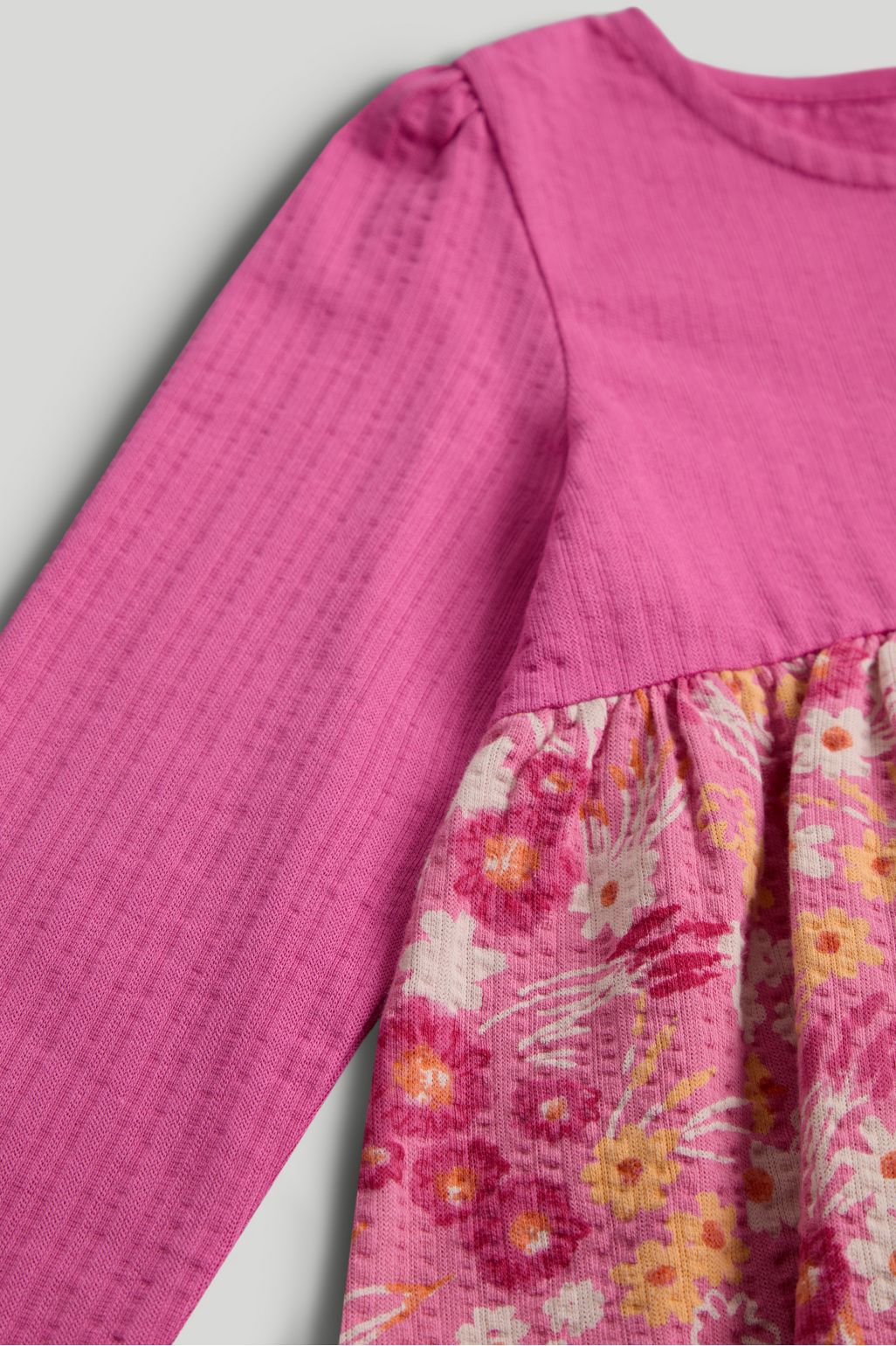 Rochie două piese din bumbac roz