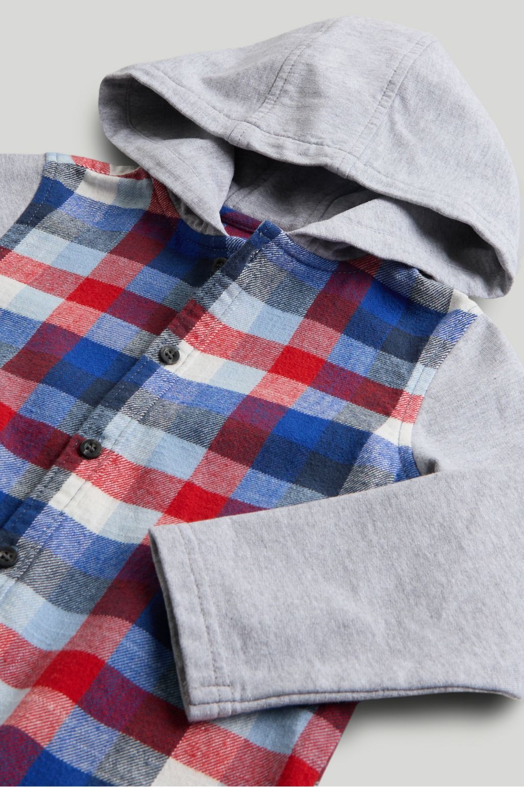 Cămașă tip hanorac cu carouri