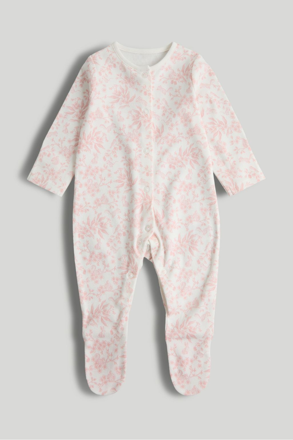 3 pack pink sleepsuits