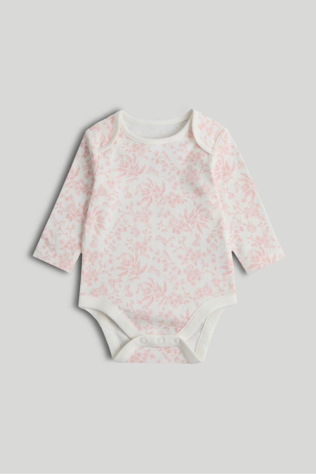 Pachet de 5 body-uri roz cu mâneci lungi