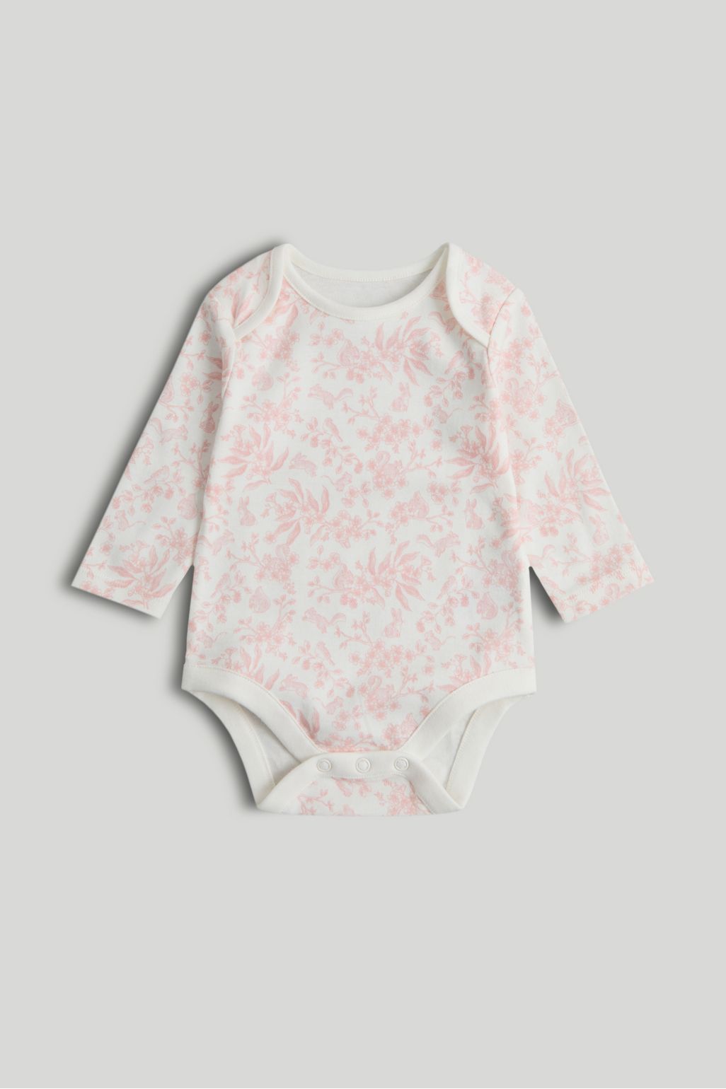 Pachet de 5 body-uri roz cu mâneci lungi