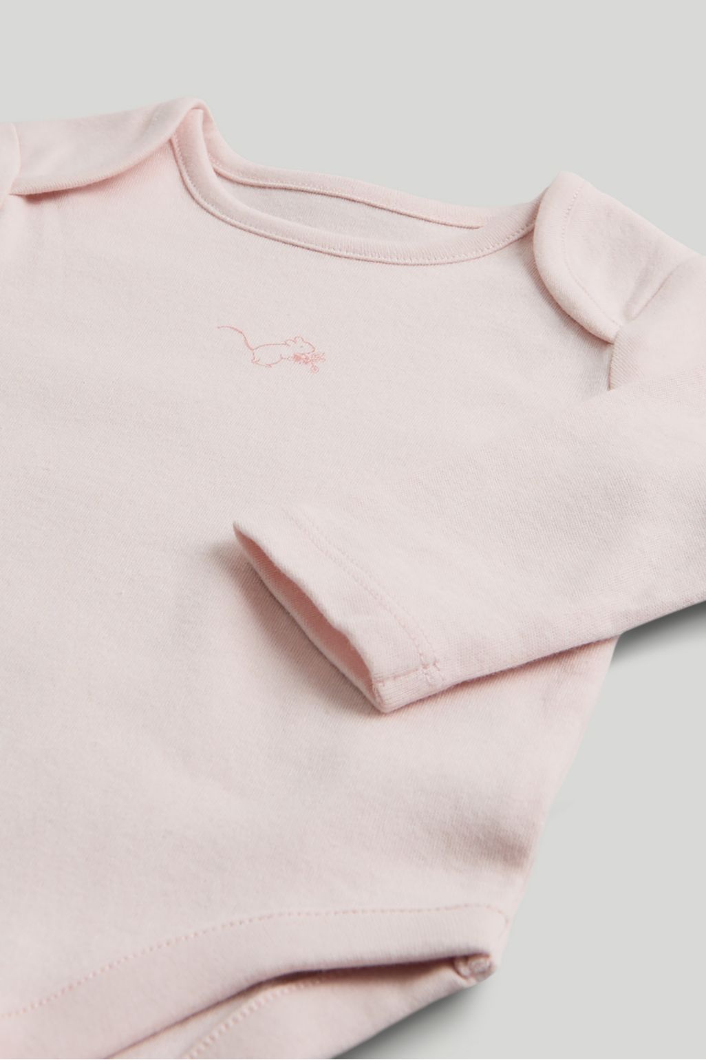 Pachet de 5 body-uri roz cu mâneci lungi