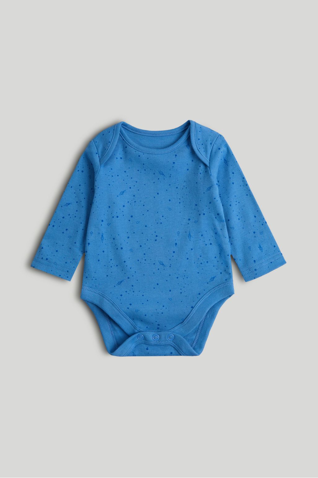 Pachet de 5 body-uri cu mâneci lungi, model spațial