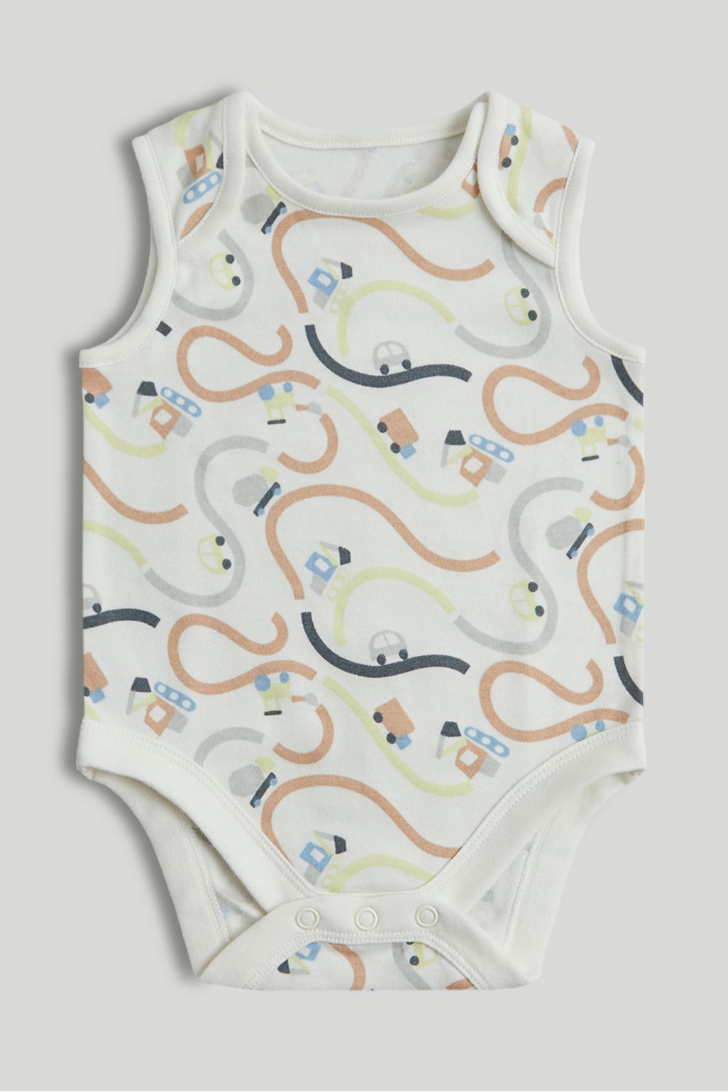 5 Pack Cars Sleeveless Bodysuits
