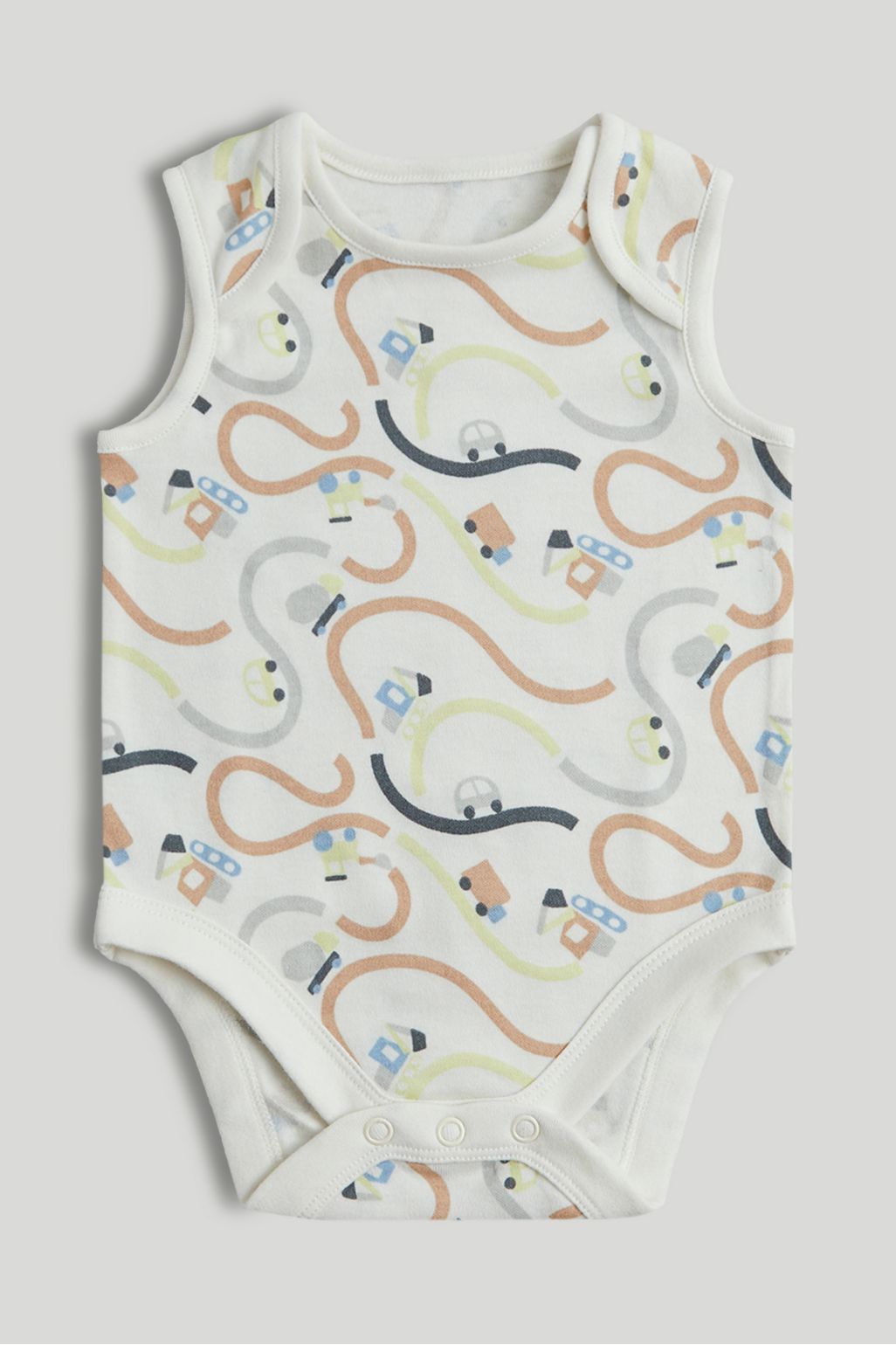 5 Pack Cars Sleeveless Bodysuits