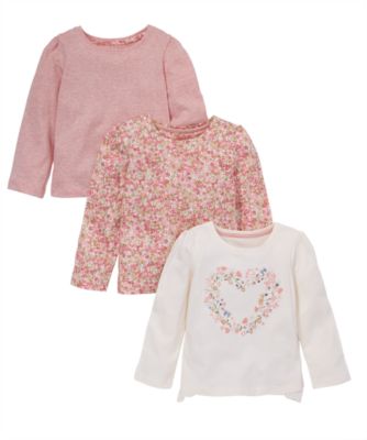 Mothercare Long Sleeve T-Shirts - 3 Pack - t-shirts - Mothercare