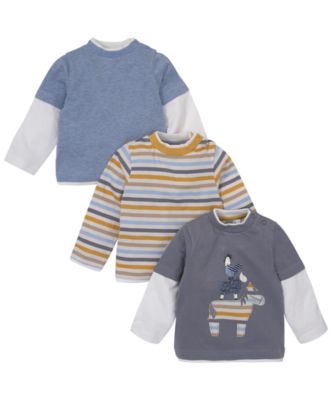 Mothercare Long Sleeve T-Shirts - 3 Pack - t-shirts & tops - Mothercare