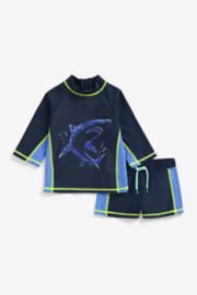 Mothercare Shark Rash Vest And Shorts Set