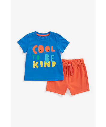 Mothercare Cool To Be Kind T-Shirt And Shorts Set