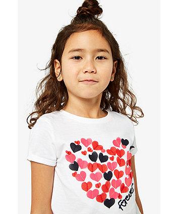 Mothercare Heart And Floral T-Shirts - 3 Pack