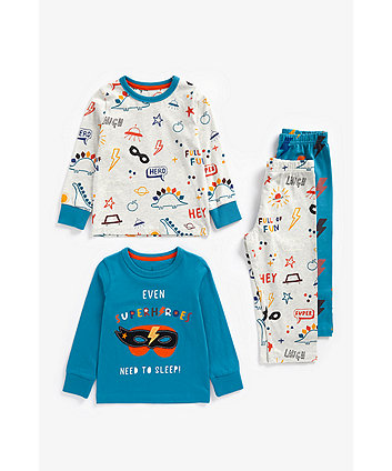 Mothercare Super Hero Pyjamas - 2 Pack