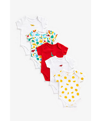 Mothercare Bright Bodysuits - 5 Pack