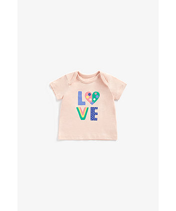 Mothercare Pink Love T-Shirt