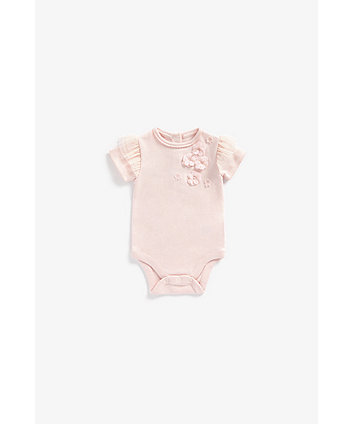 Mothercare Pink Frill Bodysuit