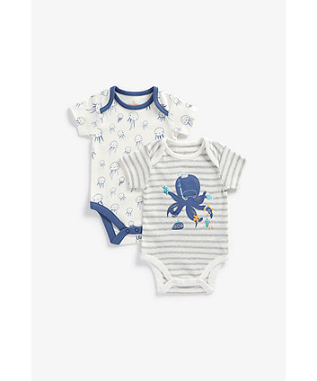 Mothercare Octopus Bodysuits - 2 Pack
