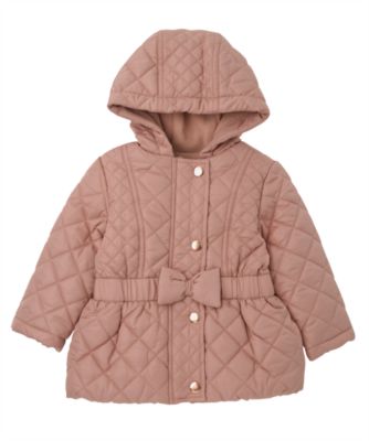 Mothercare Baby Newborn Girl's Pink Quilted Coat Jacket | eBay
