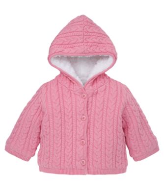 Mothercare Hooded Cable Knit Cardigan - jumpers & cardigans - Mothercare