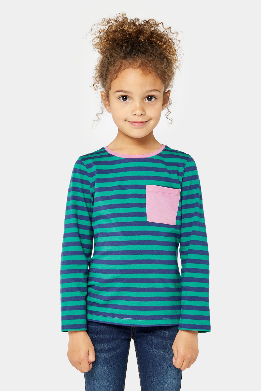 bluză în dungi cu mânecă lungă