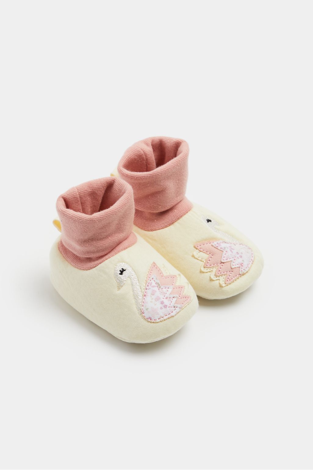 Swan Sock Top Baby Booties girls