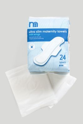 Mothercare Maternity Towels Ultra Slim With Wings 24 Pack Mothercare 👶