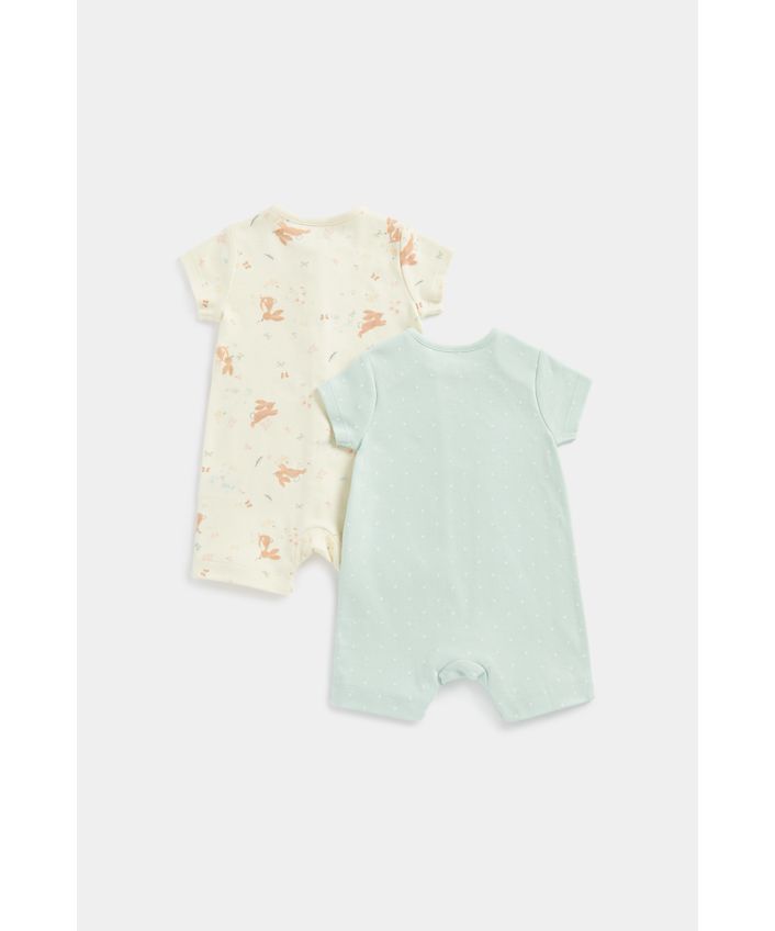 κοντομάνικα φορμάκια με λαγουδάκια - σετ των 2