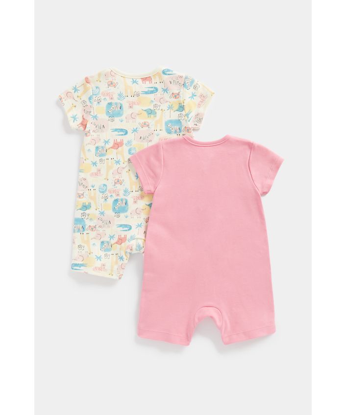 εμπριμέ κοντομάνικα φορμάκια - σετ των 2