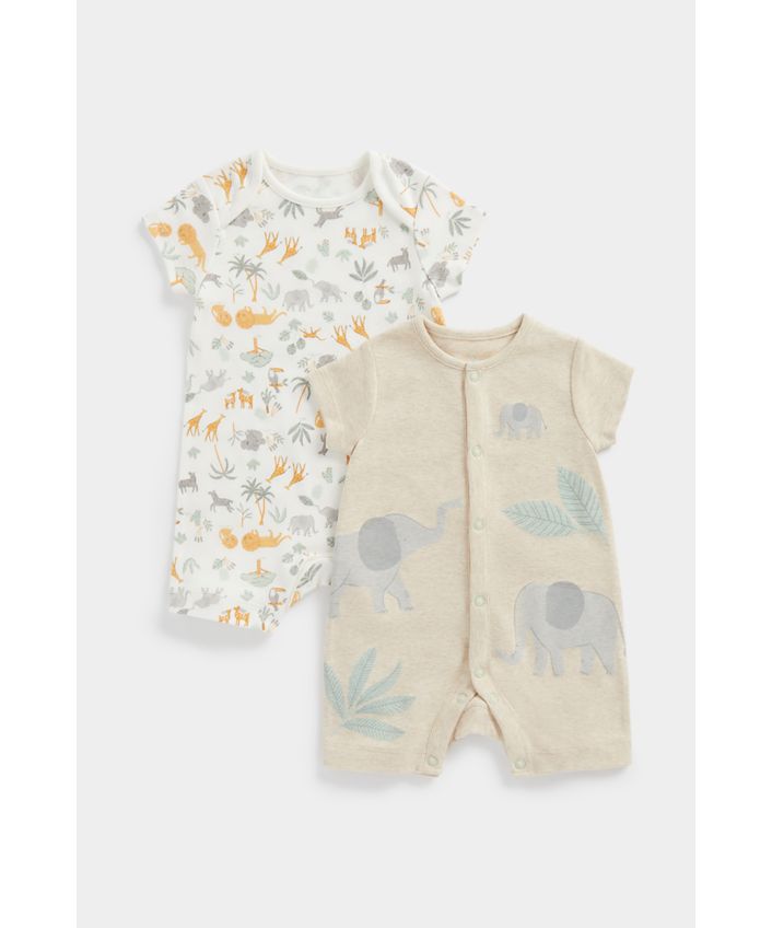 κοντομάνικα φορμάκια little zoo - σετ των 2