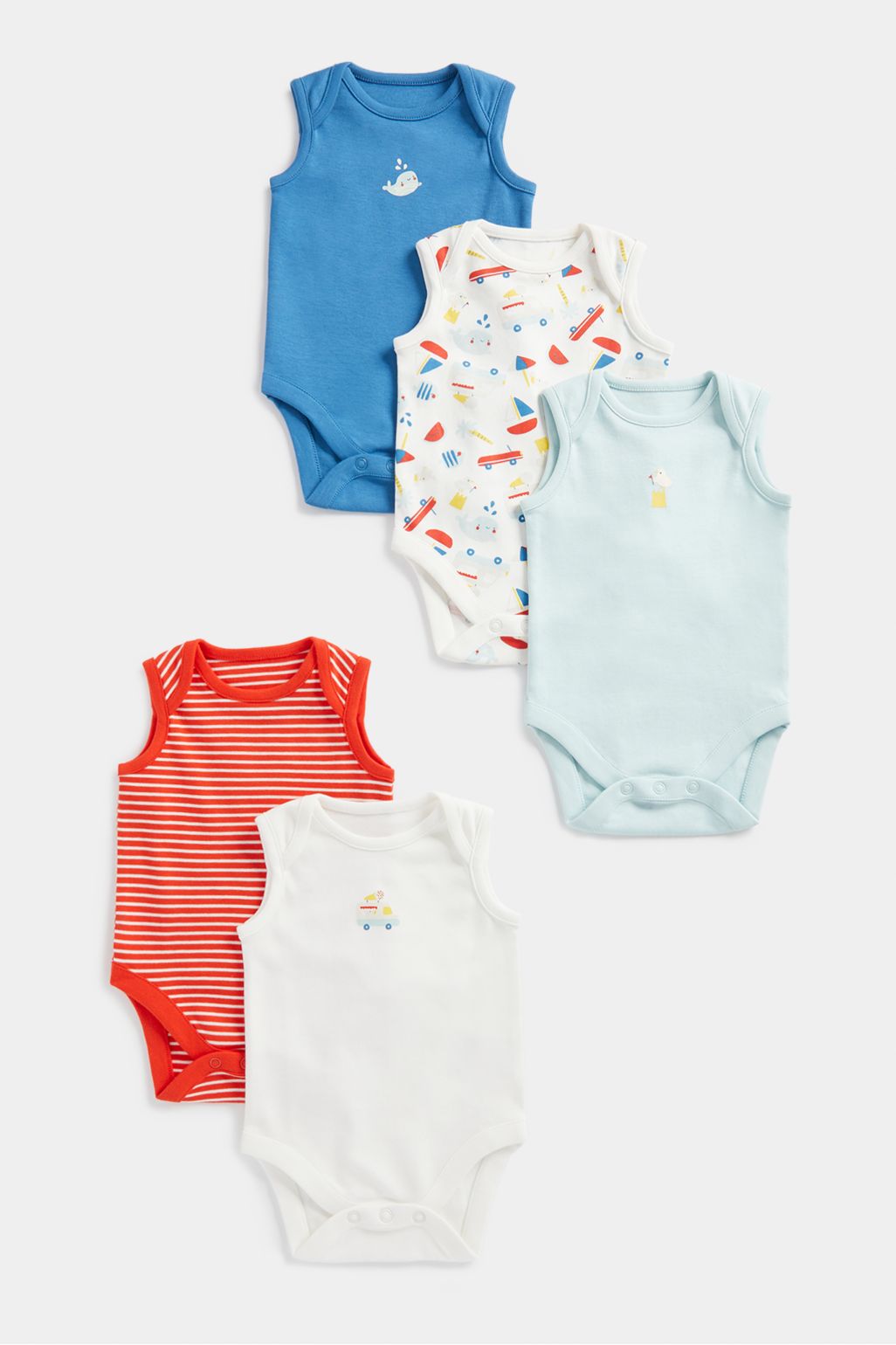 body-uri fără mâneci, model balenă - set 5 buc