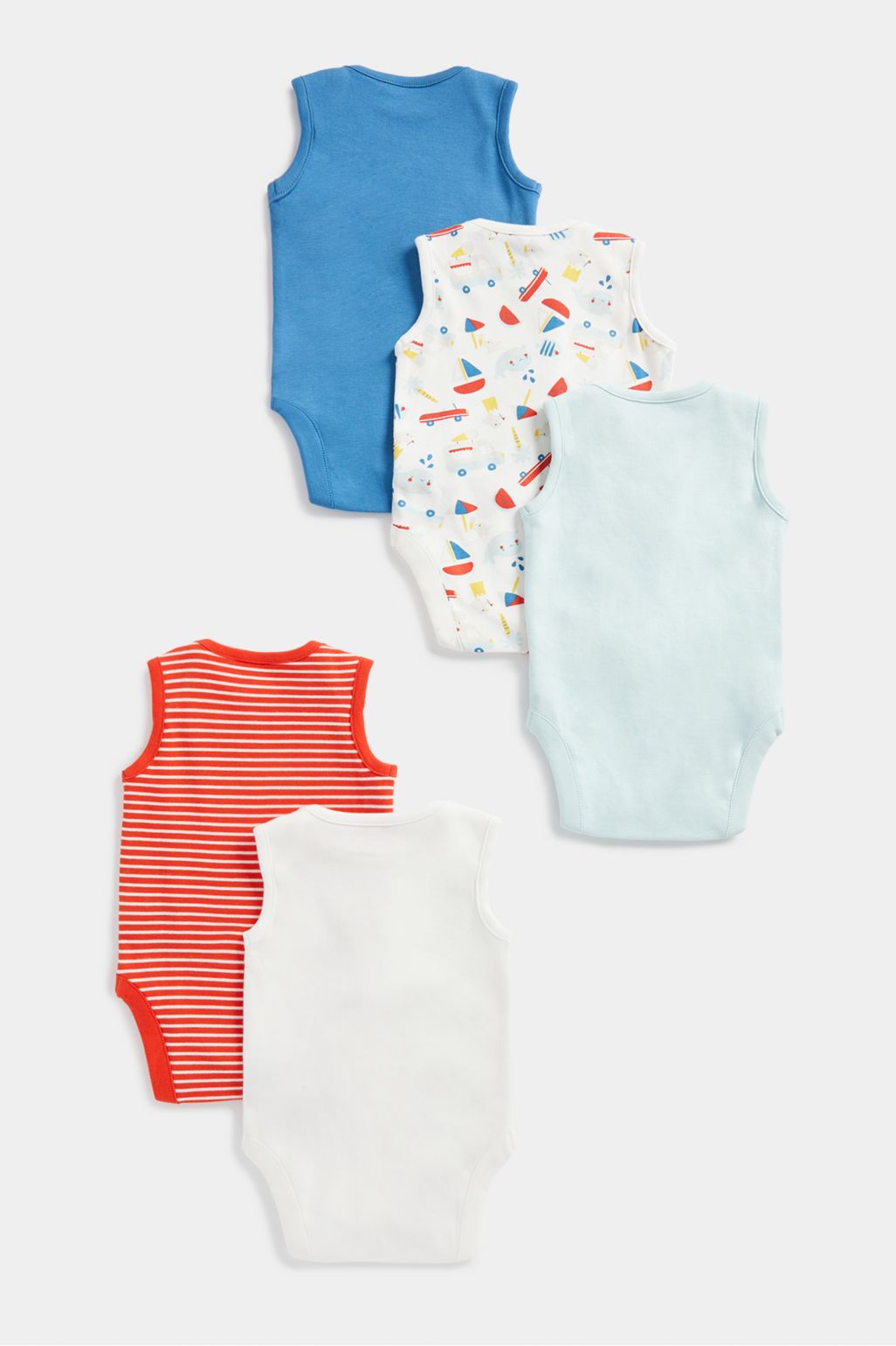 body-uri fără mâneci, model balenă - set 5 buc