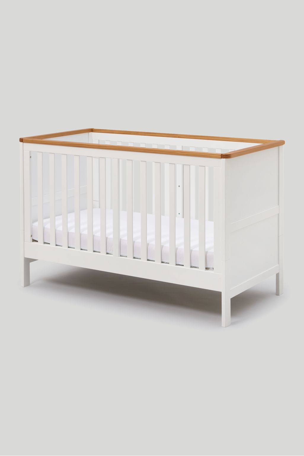 mothercare pat de copii Lulworth - alb/stejar