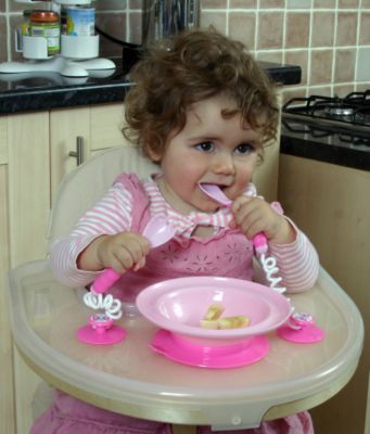 Stay Put Cutlery & Bowl Set Pink   sets   Mothercare