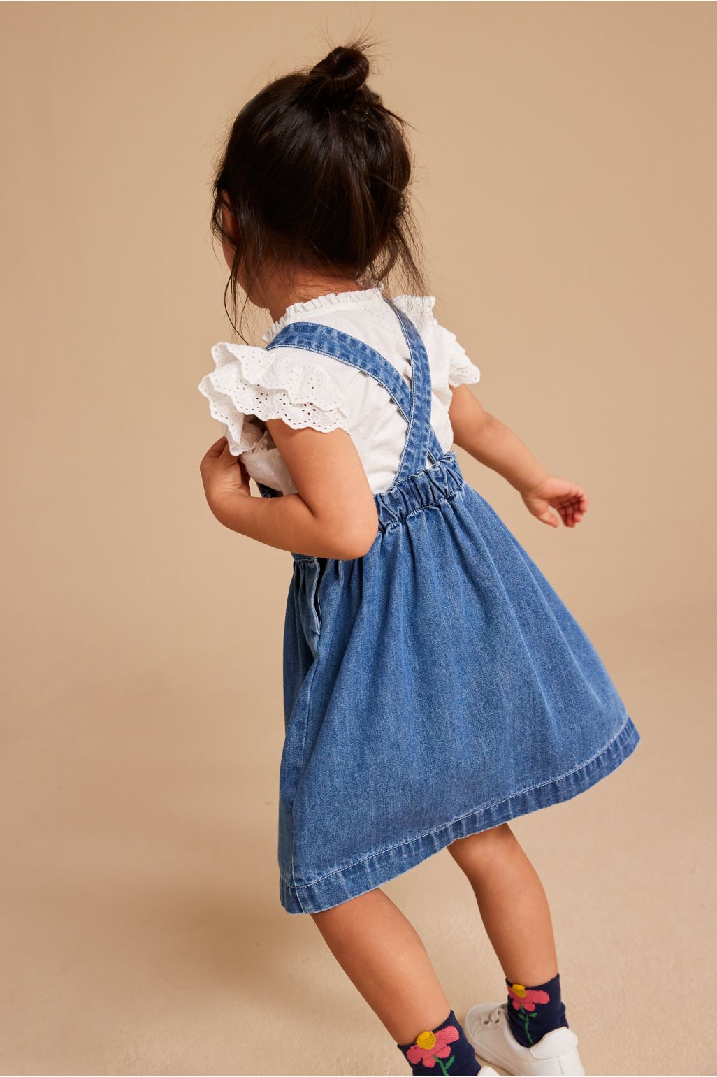Denim Pinny Dress and Blouse Set dresses