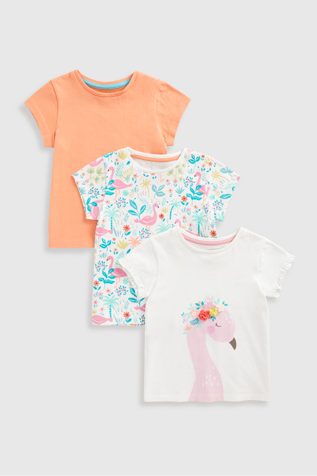 tricouri cu model tropical - set 3 buc