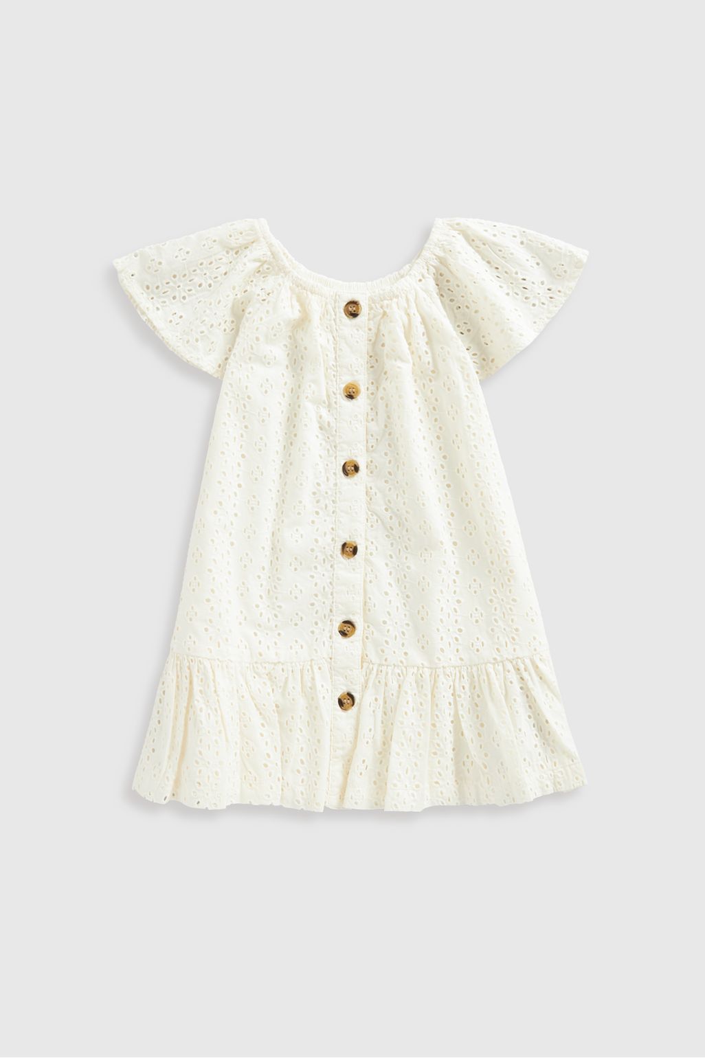 rochie albă cu broderie
