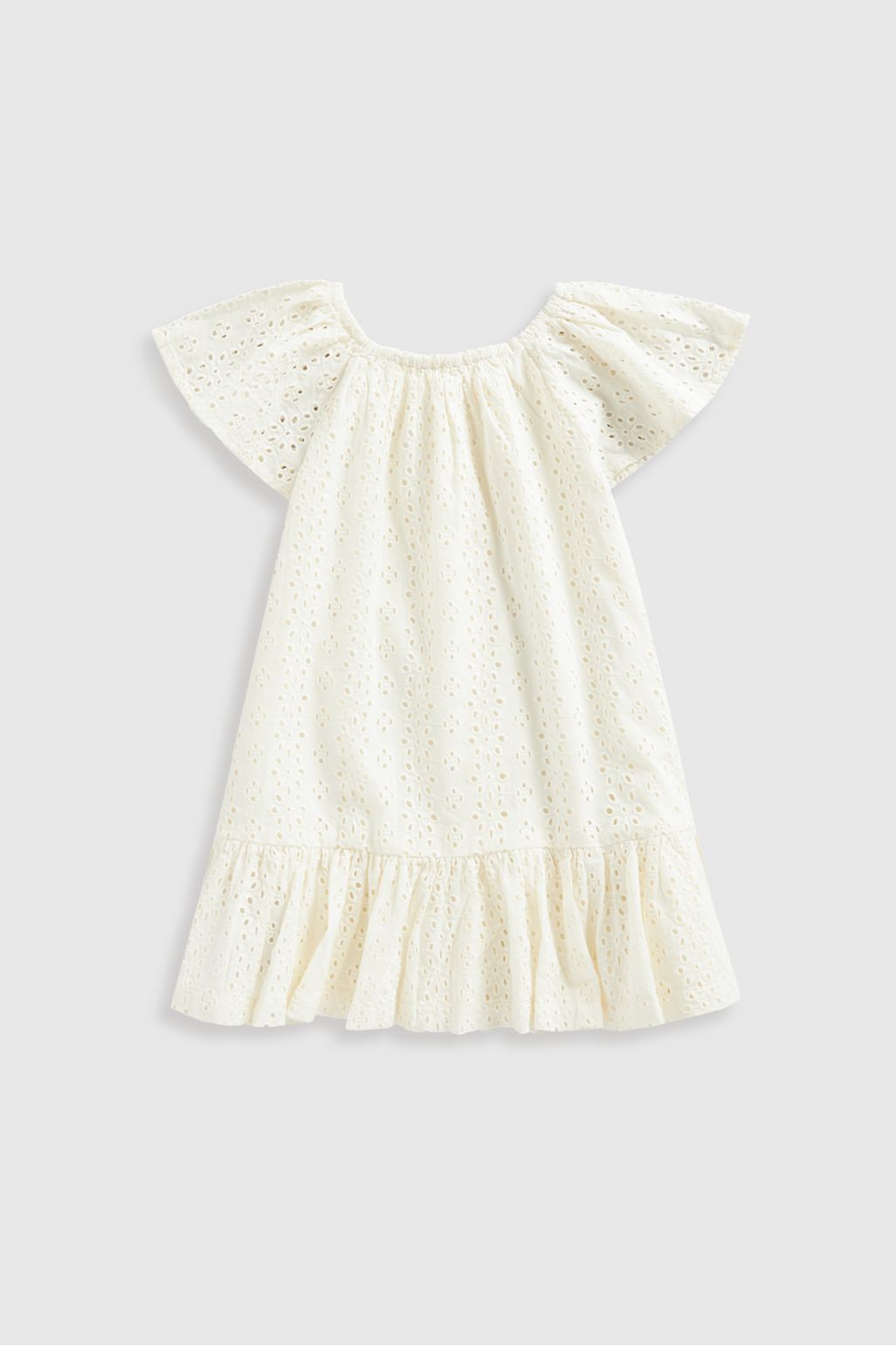 rochie albă cu broderie