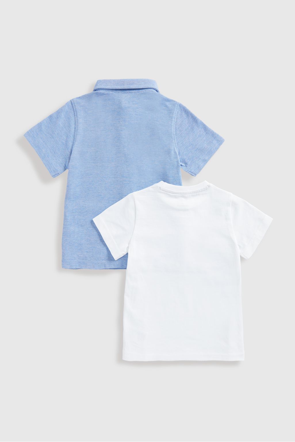 set tricou și cămașă albastră