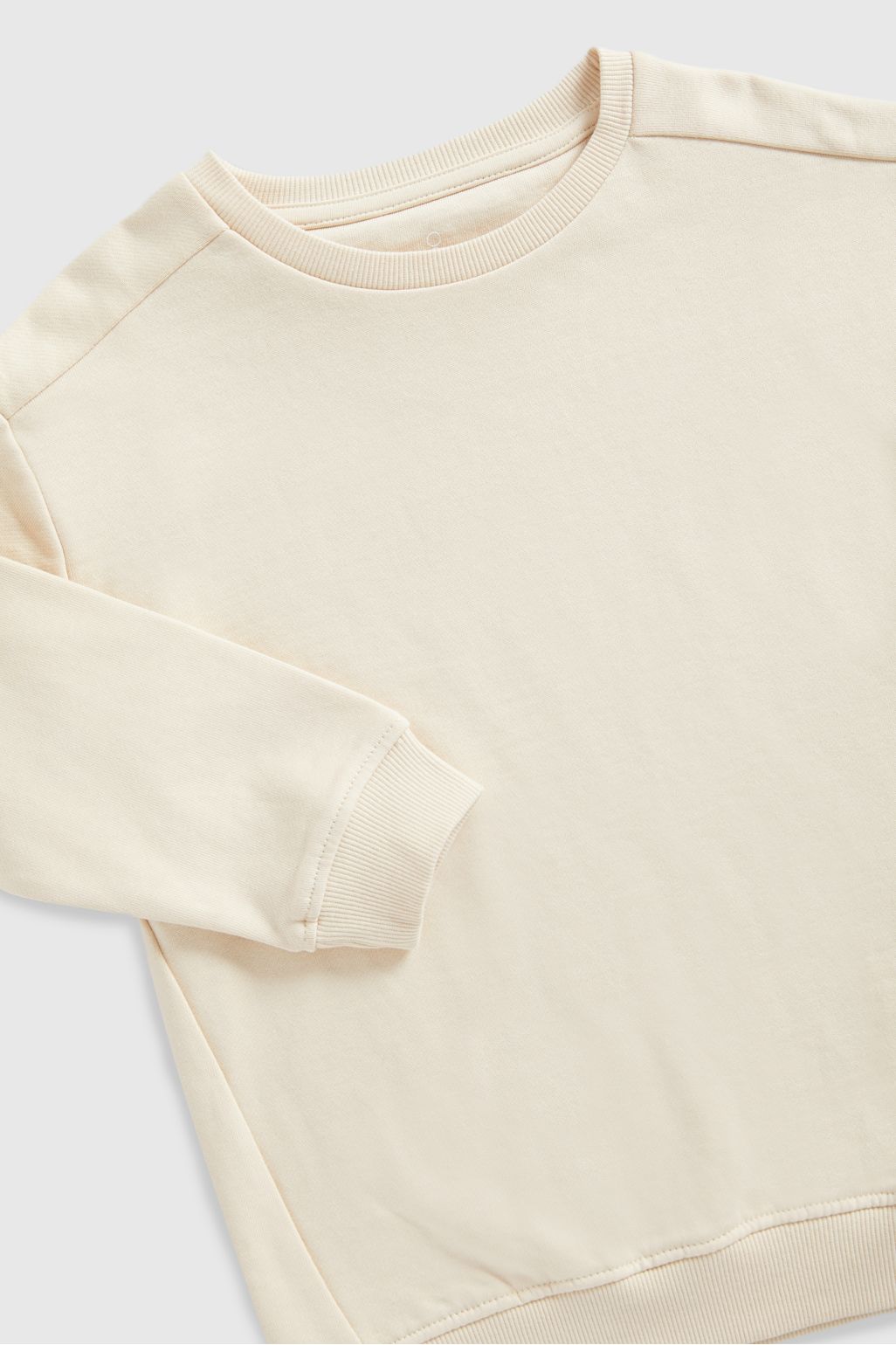 Cream Longline Sweat Top jog top