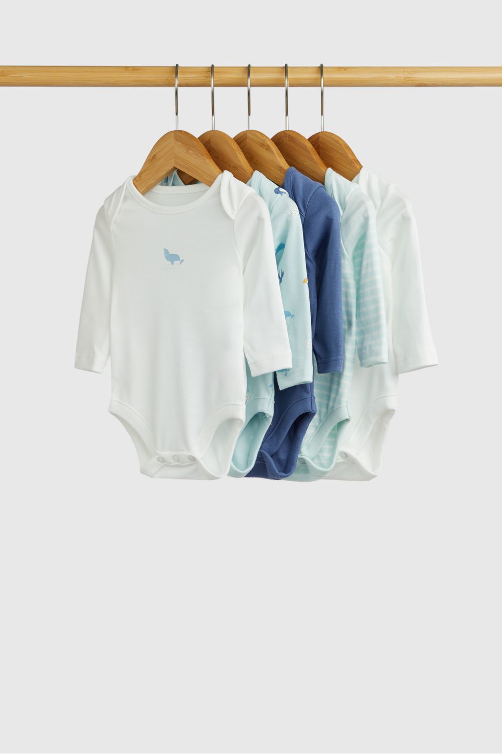 body-uri cu maneci lungi, model arctic - set 5 buc