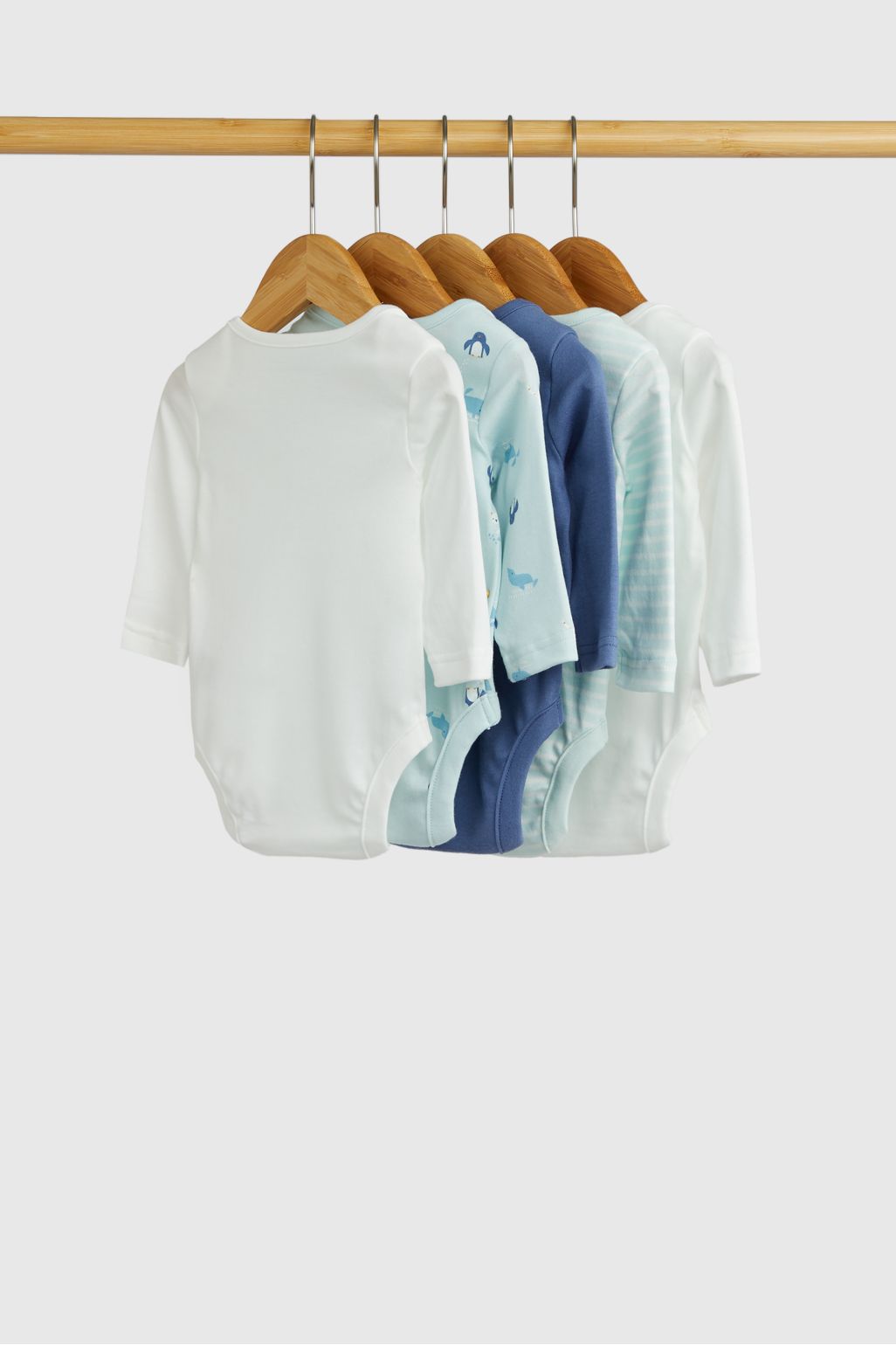 body-uri cu maneci lungi, model arctic - set 5 buc