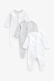 Mothercare Grey Animal Sleepsuits - 3 Pack