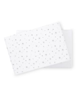 Mothercare Essential Fitted Cot Bed Sheets - Grey Star 2pk